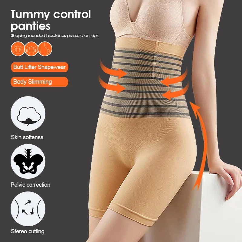 Quần Lót Boxer Lưng Cao Kẻ Sọc Thời Trang Cho Nữ