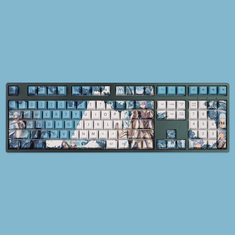 Kamisato Ayato Keycap Cherry Profile Genshin Impact Theme Anime PBT Dye Sub Bàn phím cơ học Keycap