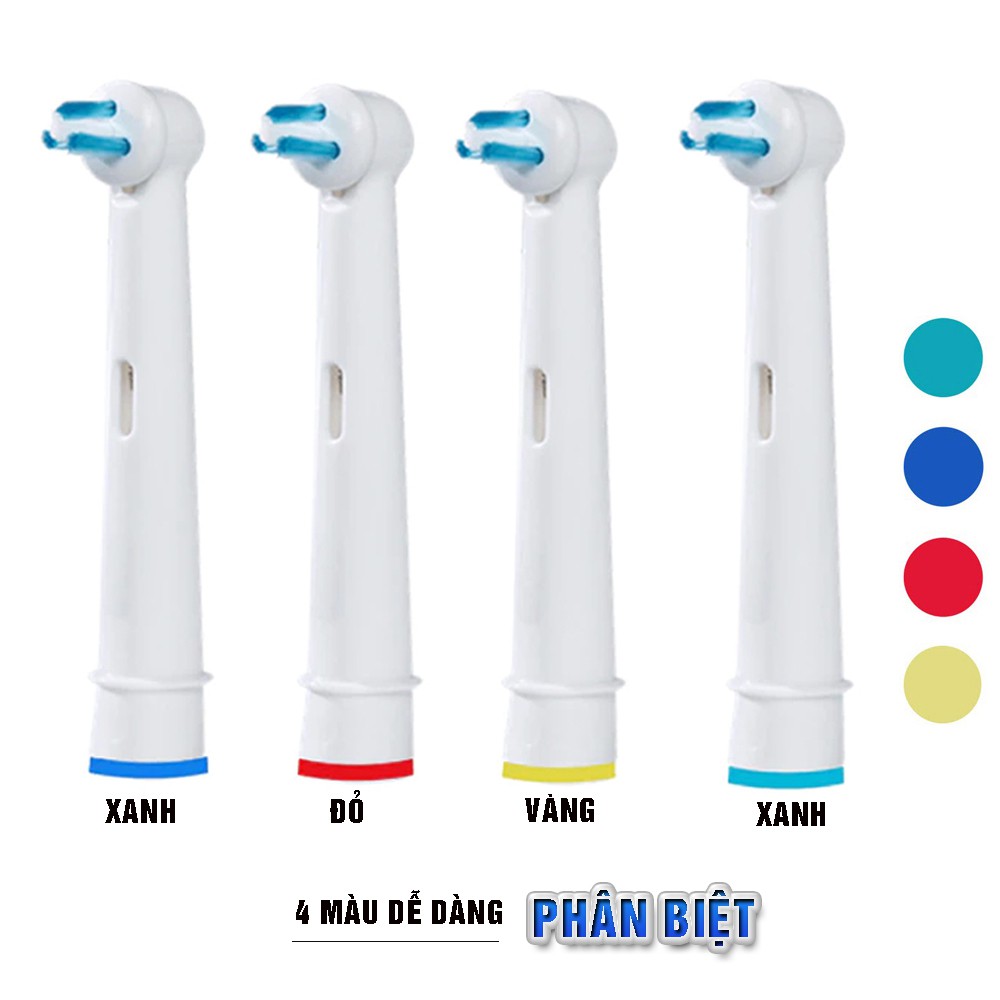 Cho máy Oral B,  New IP-17A cho răng niềng, Set bộ 4 đầu bàn chải đánh răng điện Minh House