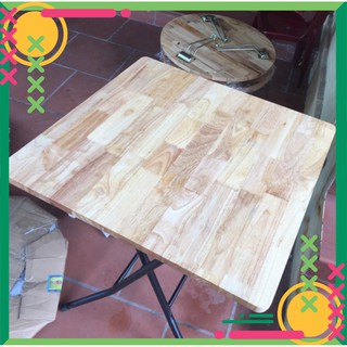 BÀN GỖ CAO SU VUÔNG 60x60x72
