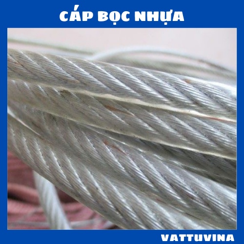 Dây Cáp Lụa Bọc Nhựa 3mm, 4mm, 5mm, 6mm, 8mm,10mm - Vattuvina