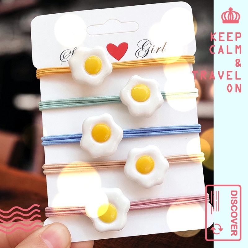 Dây Buộc Tóc Cao Su Kiểu Hàn Quốc Đơn Giản Xinh Xắn