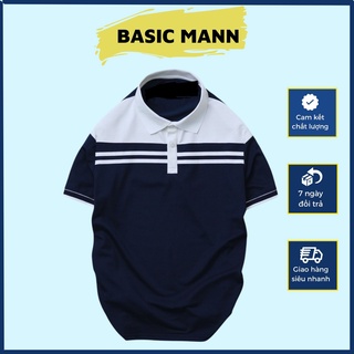 Áo thun Polo Nam phối màu basic vải CVC cao cấp