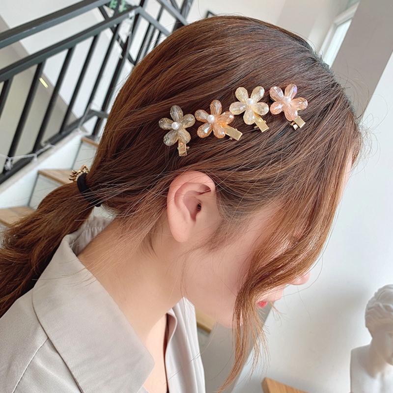 Kẹp TóC HìNh Hoa ĐíNh Kim Cương Giả NhiềU MàU ThờI Trang Cho Nữ timetunnel