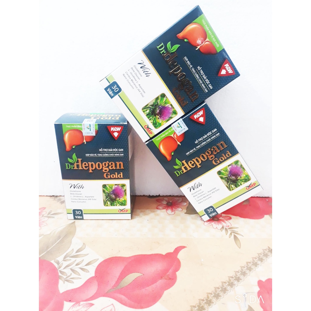 Viên giải độc gan DrHepogan Gold, giúp tăng cường chức năng gan, dùng cho người bị xơ gan, v.iêm gan, gan nhiễm mỡ