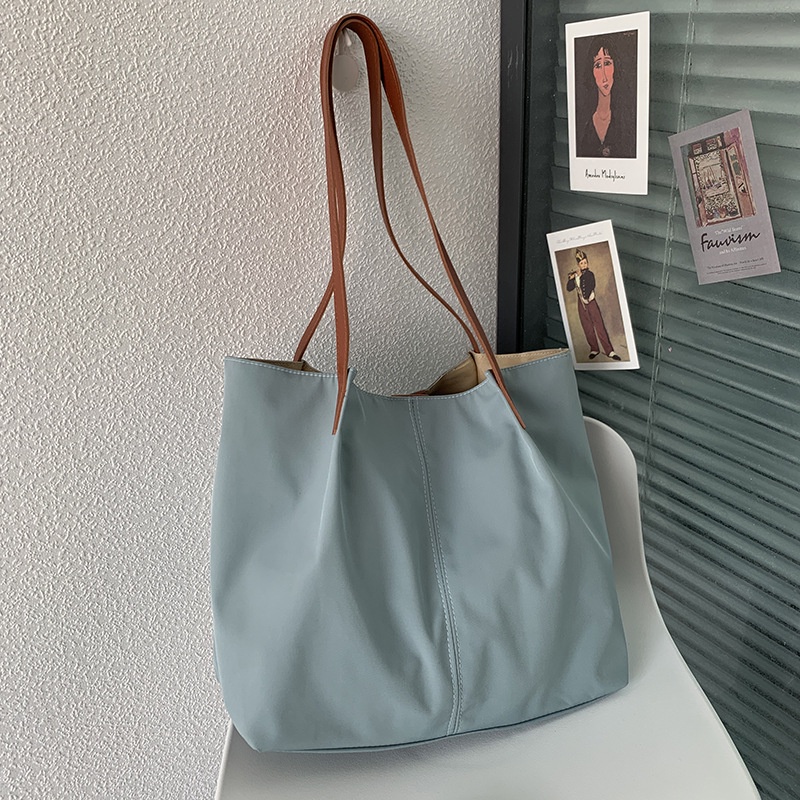 Túi Xách Canvas Nylon Màu Sắc Đơn Giản Thời Trang Cho Nữ