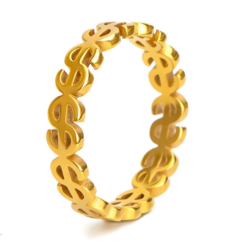 Nhẫn Không Gỉ Hình Đồng Xu May Mắn