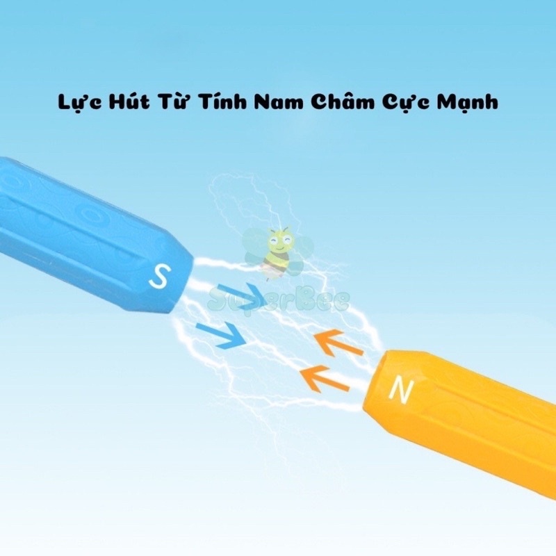 [Mã SKAMLSC095 giảm 10% tối đa 70K đơn 100K] NAM CHÂM XẾP HÌNH BAR BLOCK 64 CHI TIẾT CHO BÉ