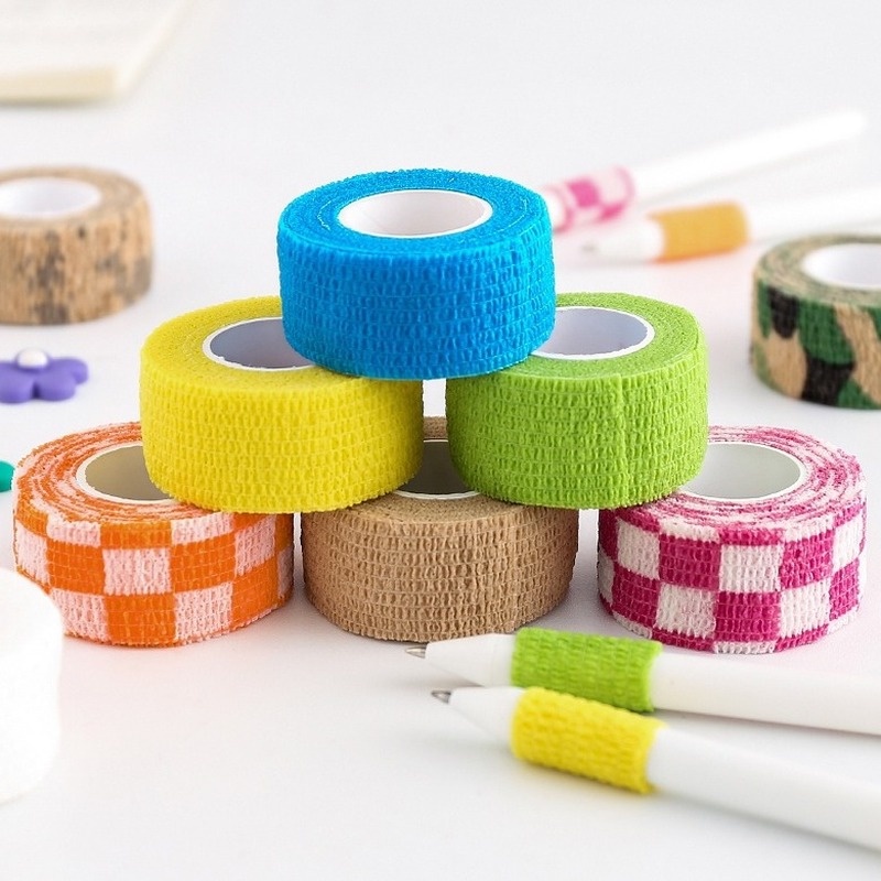 Băng Keo Bảo Vệ Ngón Tay Bằng Vải Không Dệt Co Giãn In Họa Tiết Hoạt Hình Dễ Thương Cho Học Sinh