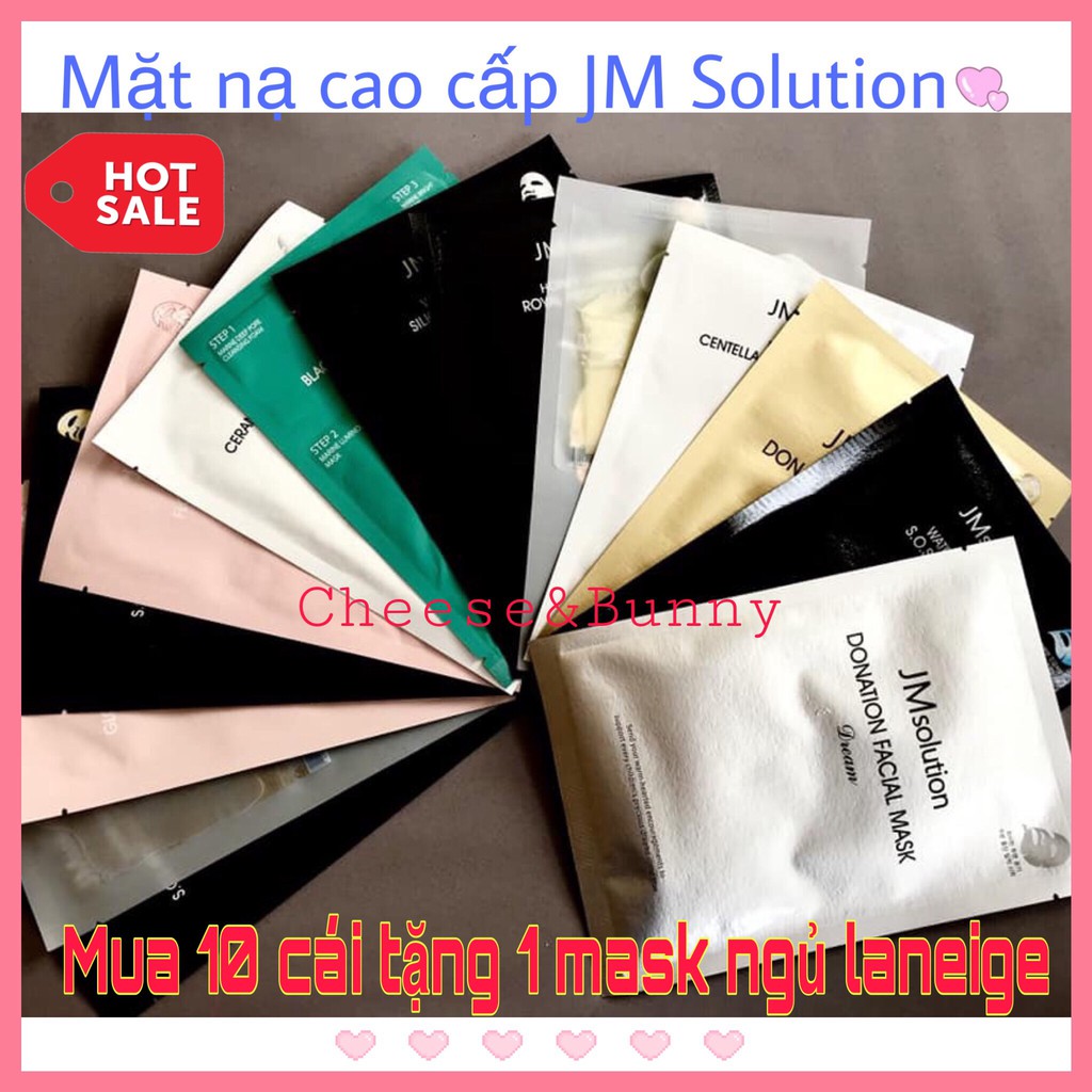 [Tặng mặt nạ Laneige] Mặt nạ giấy JM Solution- Full Mùi