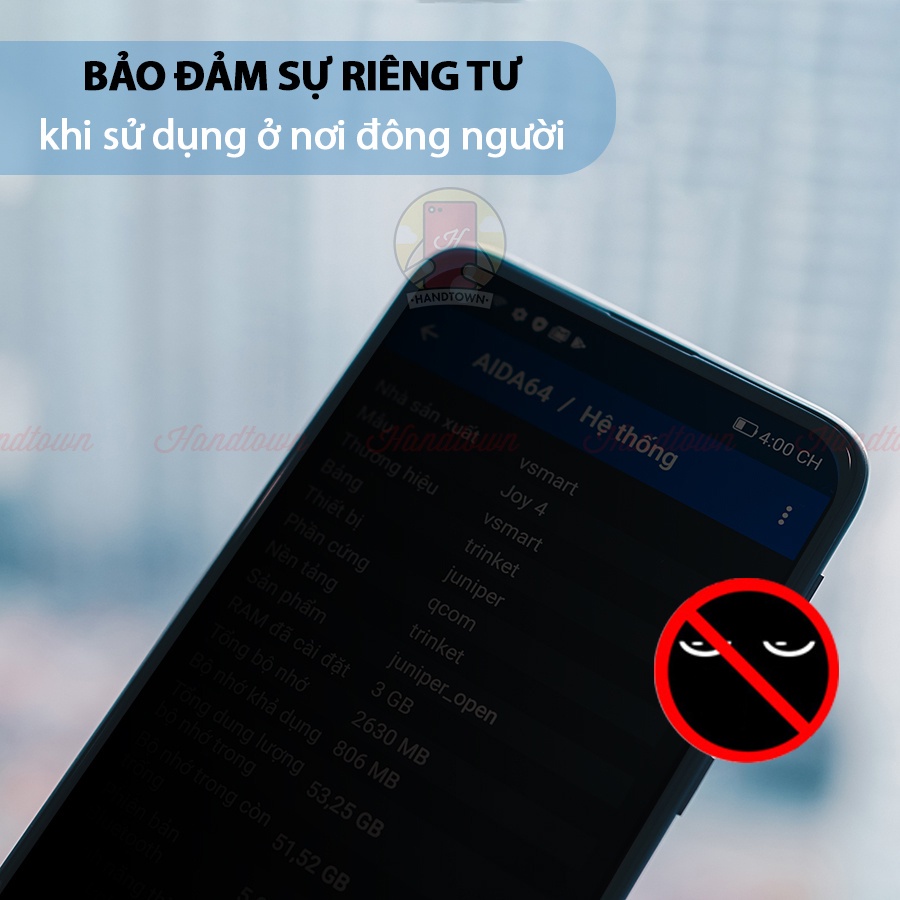 Miếng Dán Kính Cường Lực Chống Nhìn Trộm Samsung A73 A53 A33 5G M53 SS Galaxy Phủ Nano Độ Cứng 9H Không Cấn Gợn Handtown