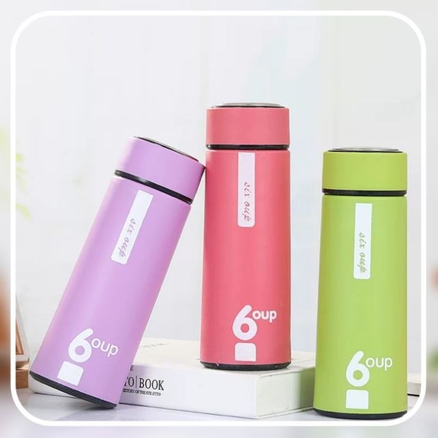 Bình nước giữ nhiệt ruột thủy tinh cao cấp 6 Oup lõi thủy tinh 450ml mẫu mới