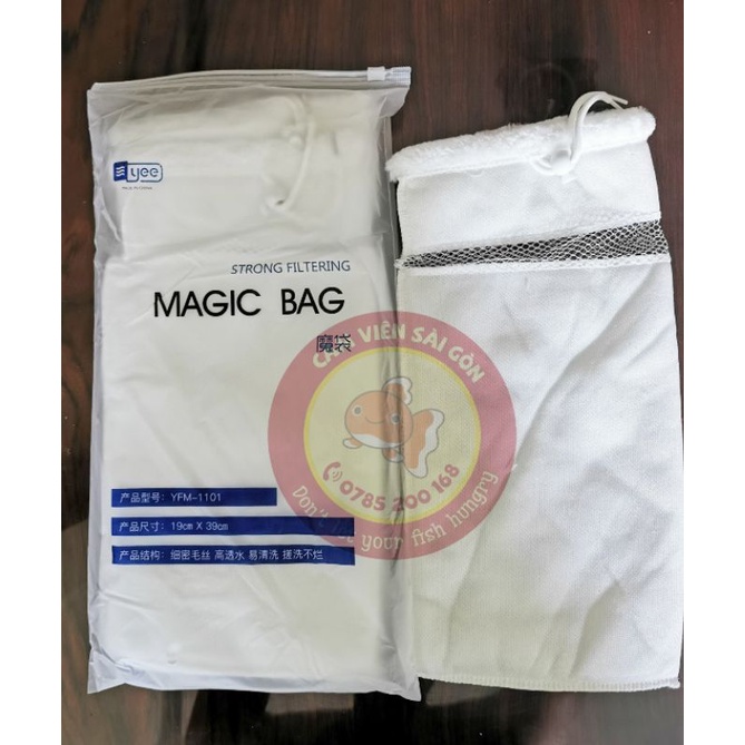 19x39cm - BỊCH 2 TÚI LỌC HỒ CÁ BẰNG LÔNG +  VẢI LỌC CẶN BẢ