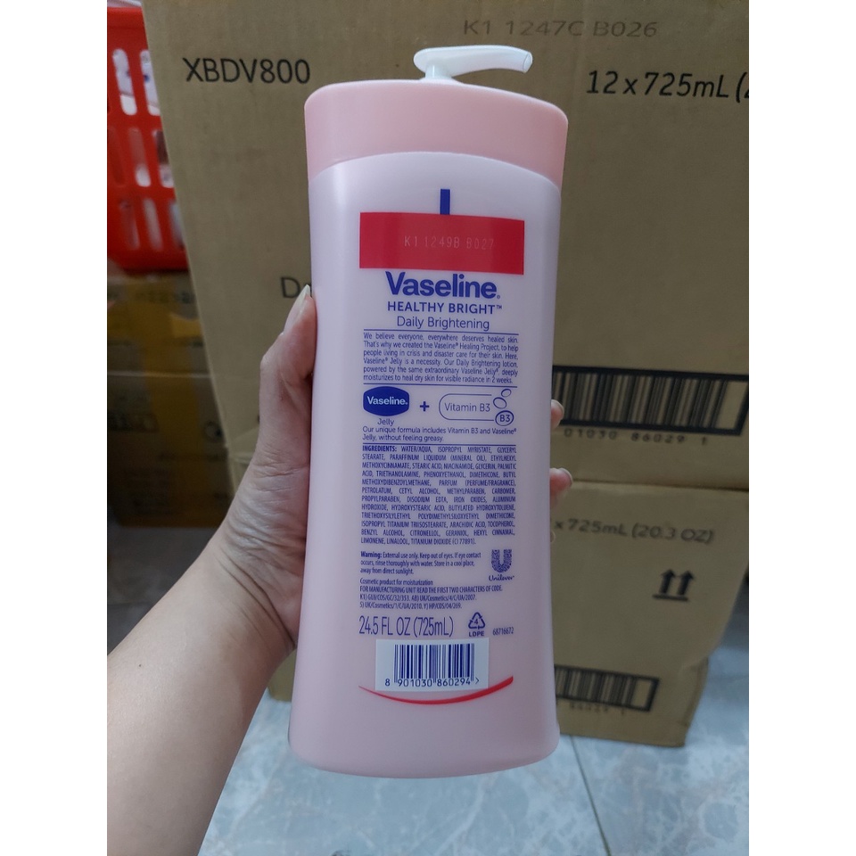 SỮA DƯỠNG THỂ TOÀN THÂN VASELINE 725ML