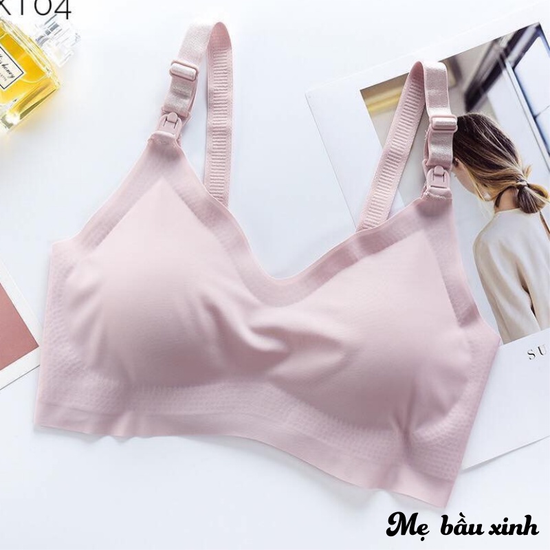 Áo ngực bầu cho con bú Chicmom chất su đúc, không gọng rất mềm ôm nâng ngực thon gọn CM061