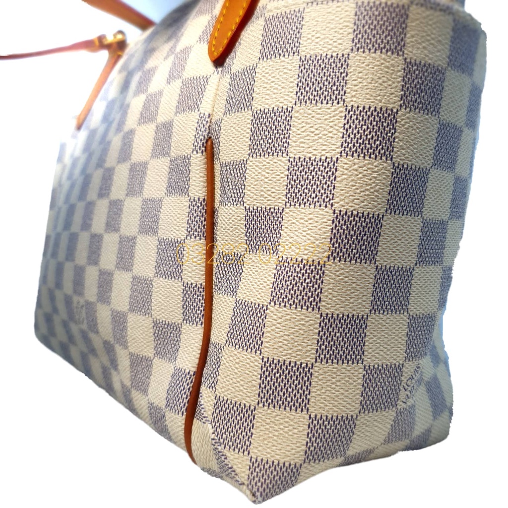 IV. Túi xách công sở LV trắng ô si Nhật xịn sò size trung