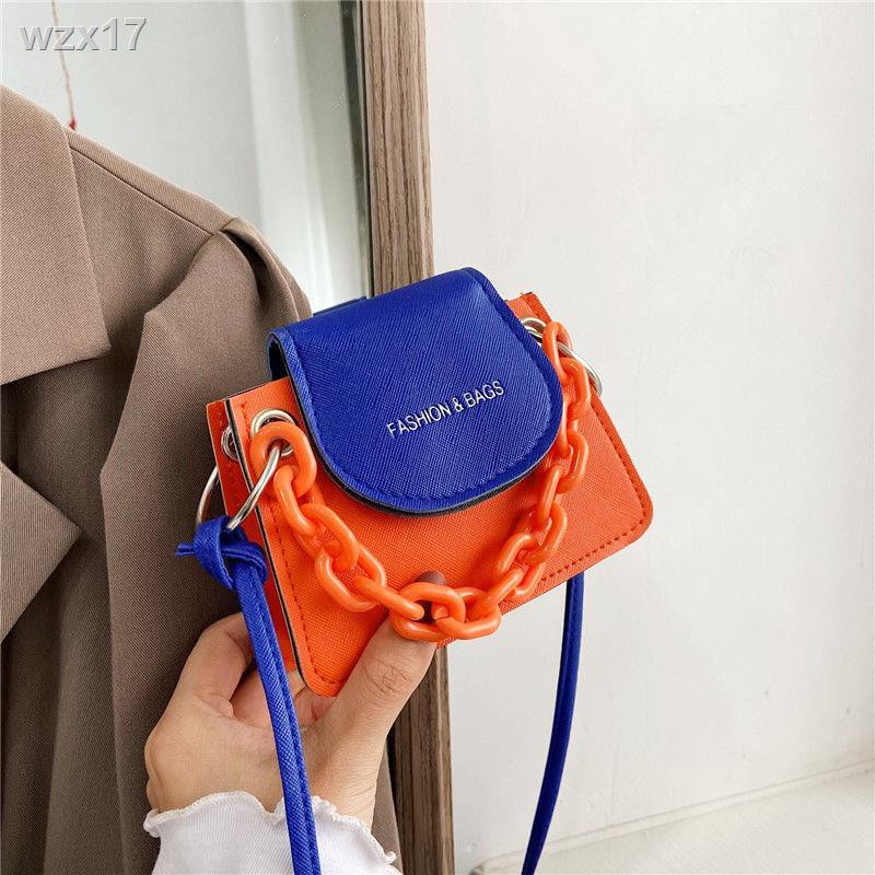 summer hit color mini bag 2021 thủy triều lưới màu đỏ đại dương phong cách một vai tất cả các kết hợp túi đeo chéo