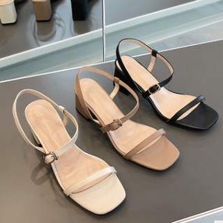 Dép Sandal cao 5cm gót vuông mã DE17