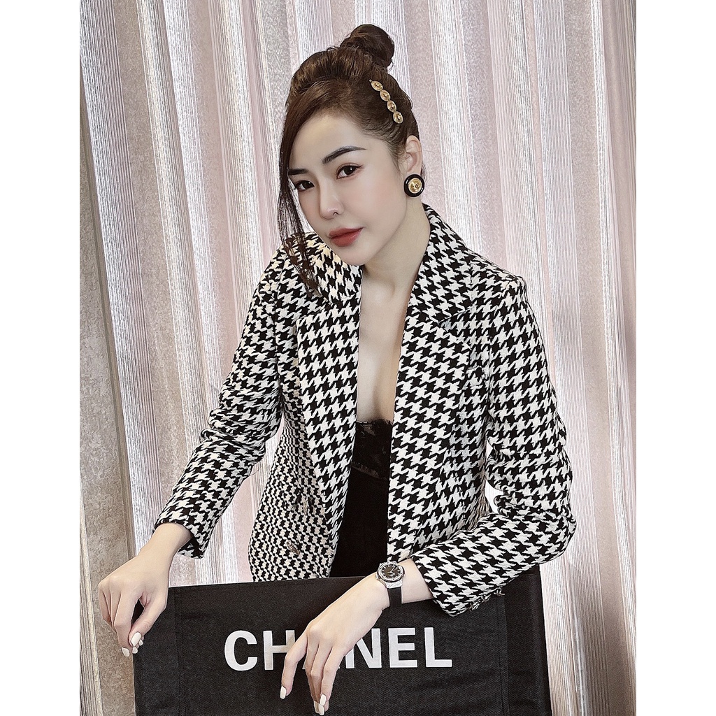 Áo vest dạ tweed zz ngắn AV046 | BigBuy360 - bigbuy360.vn