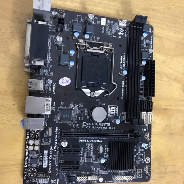 Main Gigabyte H81M-DS2 rev 3.0 Nguyên zin chưa qua sửa chữa.