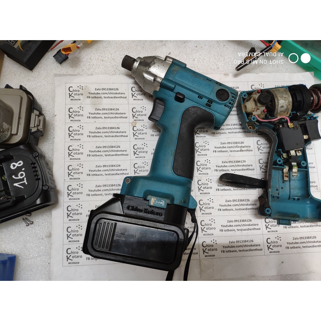 NEW! Đế chuyển pin máy Makita 9.6V NiCD dạng chốt 2 bên sang dùng hộp pin cài Makita