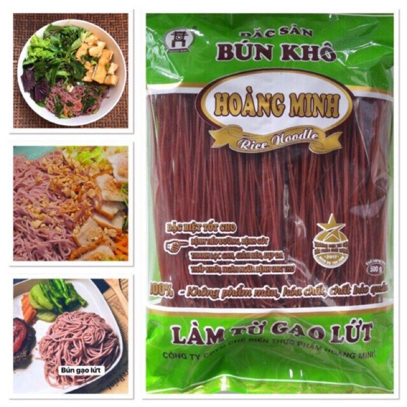 500g Bún/Phở gạo lứt đỏ Eatclean