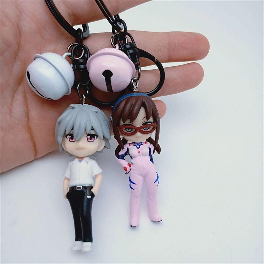 Set 5 Móc Khóa Mô Hình Búp Bê Ayanami Rei Ayanami Dễ Thương Giá Đỡ
