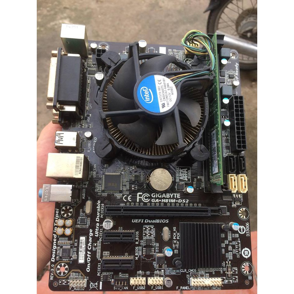 Combo SK 1150 Main H81 + CPU G3250 + Fan zin + Ram 4GB đã qua sử dụng