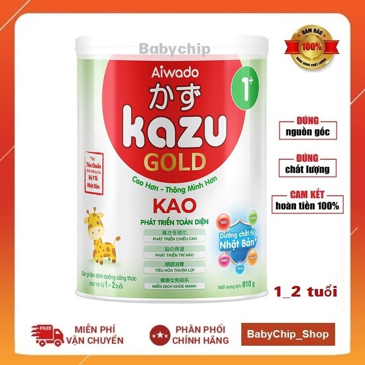 Sữa Kazu gold Kao số 0+ 1+ 2+ 810g [Date 2024]
