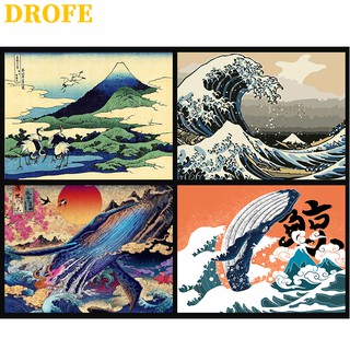 Bộ tranh sơn dầu canvas theo số DROFE 40 x 50cm trang trí độc đáo