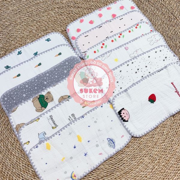 Gối Xô Nhăn/ Gối Xô Sơ Sinh Lót Đầu Cho Bé