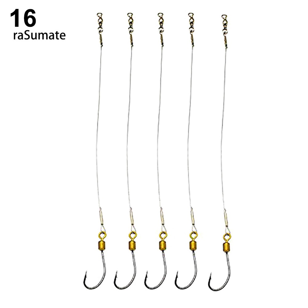 ◮Bộ 5 Dây Móc Câu Cá Bằng Thép Không Gỉ Chống Cắn