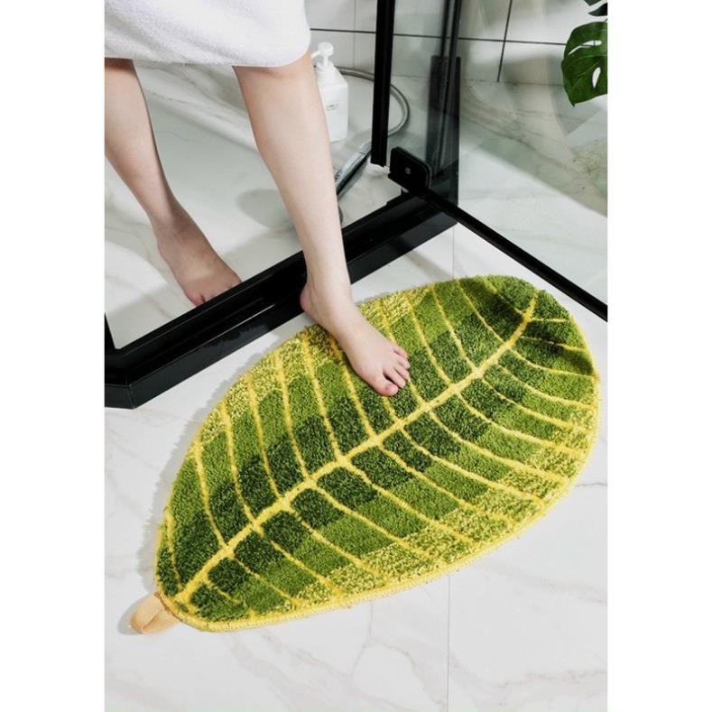 [FREE SHIP] Thảm Chiếc Lá Cực Kì Sang Trọng với kích thước 50cm*80cm (lớn), Mềm mịn thấm hút tốt