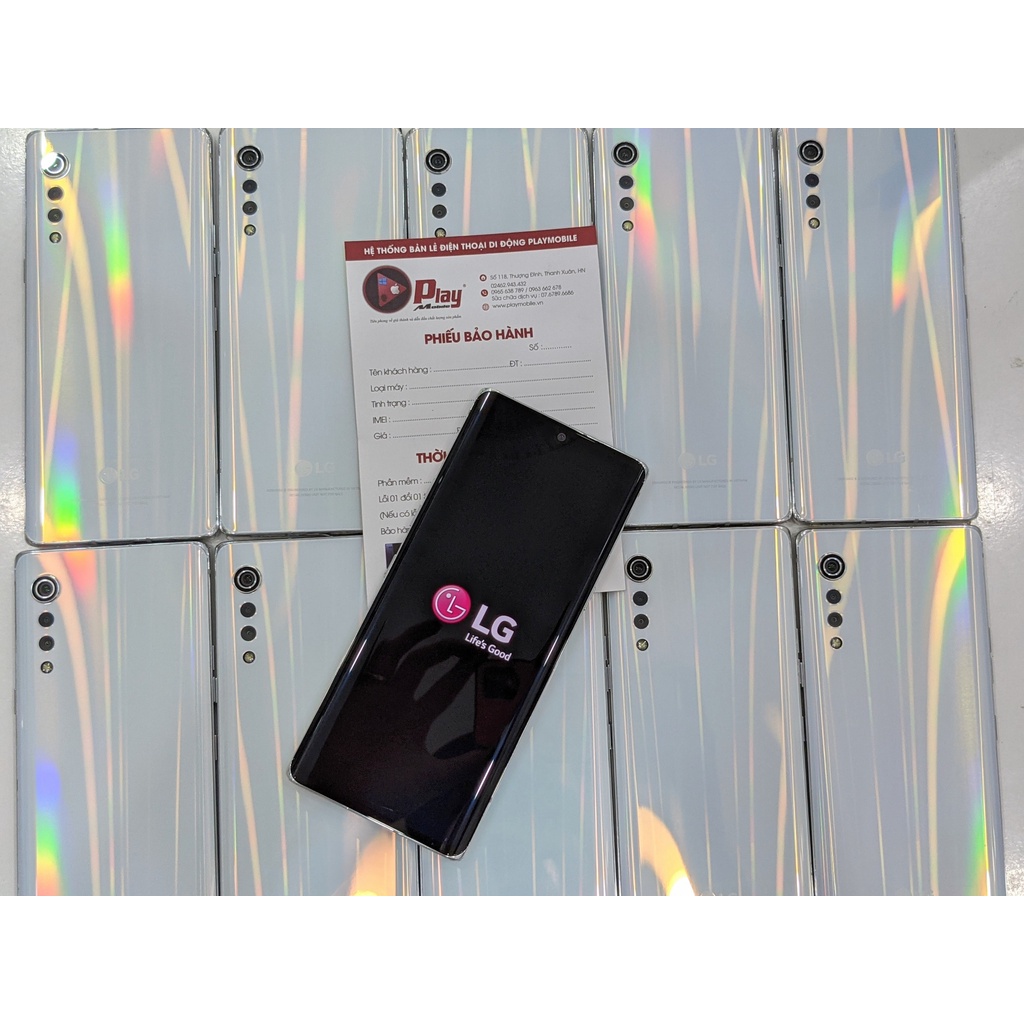 Điện thại LG Velvet 5G 2 SIM Ram 6GB BỘ nhớ 128GB . Nguyên Zin đẹp , màn không ám ố , kèm sạc LG chính hãng , Playmobile