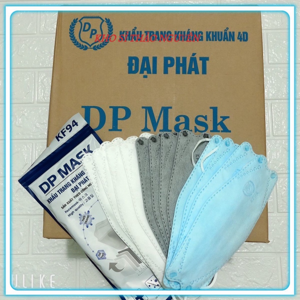khẩu trang y tế, khẩu trang 4d KF 94 DP Mask Đại Phát Thùng 30 Túi 300 Cái. MSP016
