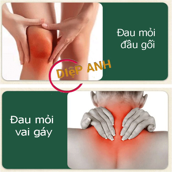 Hộp 12 miếng cao dán giảm đau thảo dược đầu gối, cổ vai gáy, lưng cột sống.