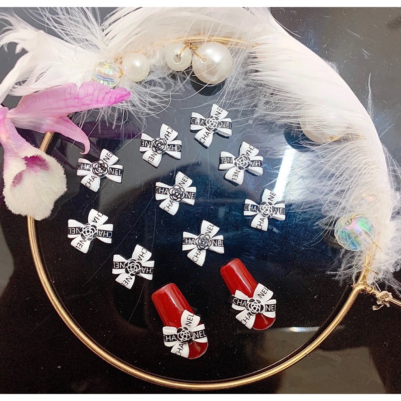 Nơ sticker, nơ bột mỹ trắng cao cấp