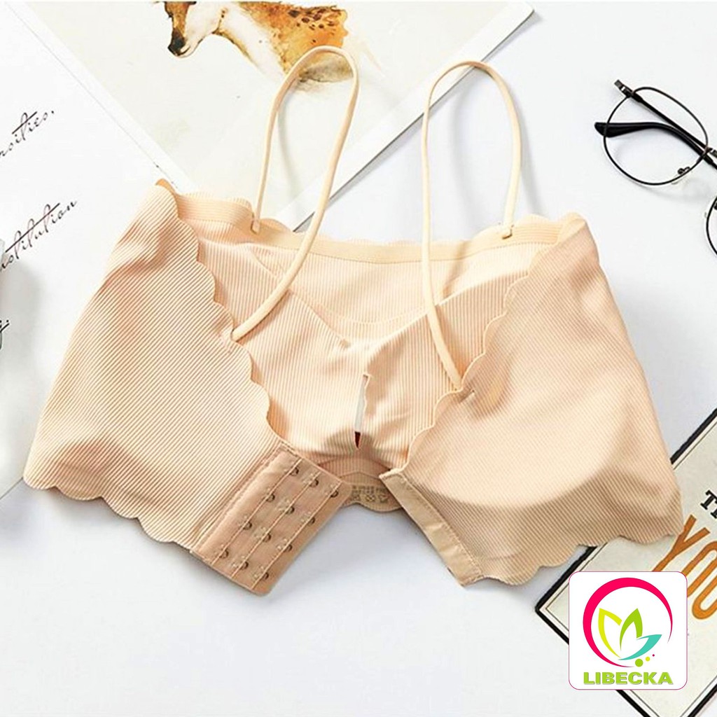 Áo Bra nữ quây hai dây cài sau gân tăm co giãn thông hơi thoáng mát nâng ngực Sexy gợi cảm xuất Hàn Quốc LIBECKA AL59
