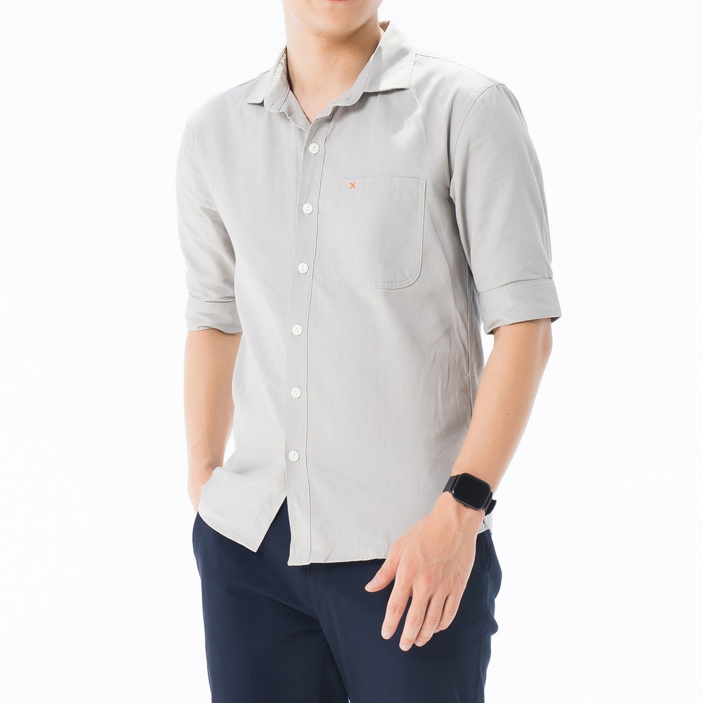 Áo Sơ Mi Ngắn Tay Nam ROUGH Chất Kaki Siêu Nhẹ, Mềm Form Regular Trẻ Trung - Hàng nhập khẩu