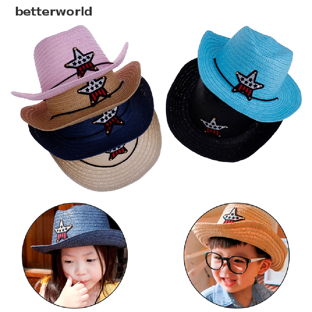 (betterworld) Mũ cao bồi mùa hè thoáng khí cho bé trai và bé gái [BÁN CHẠY]