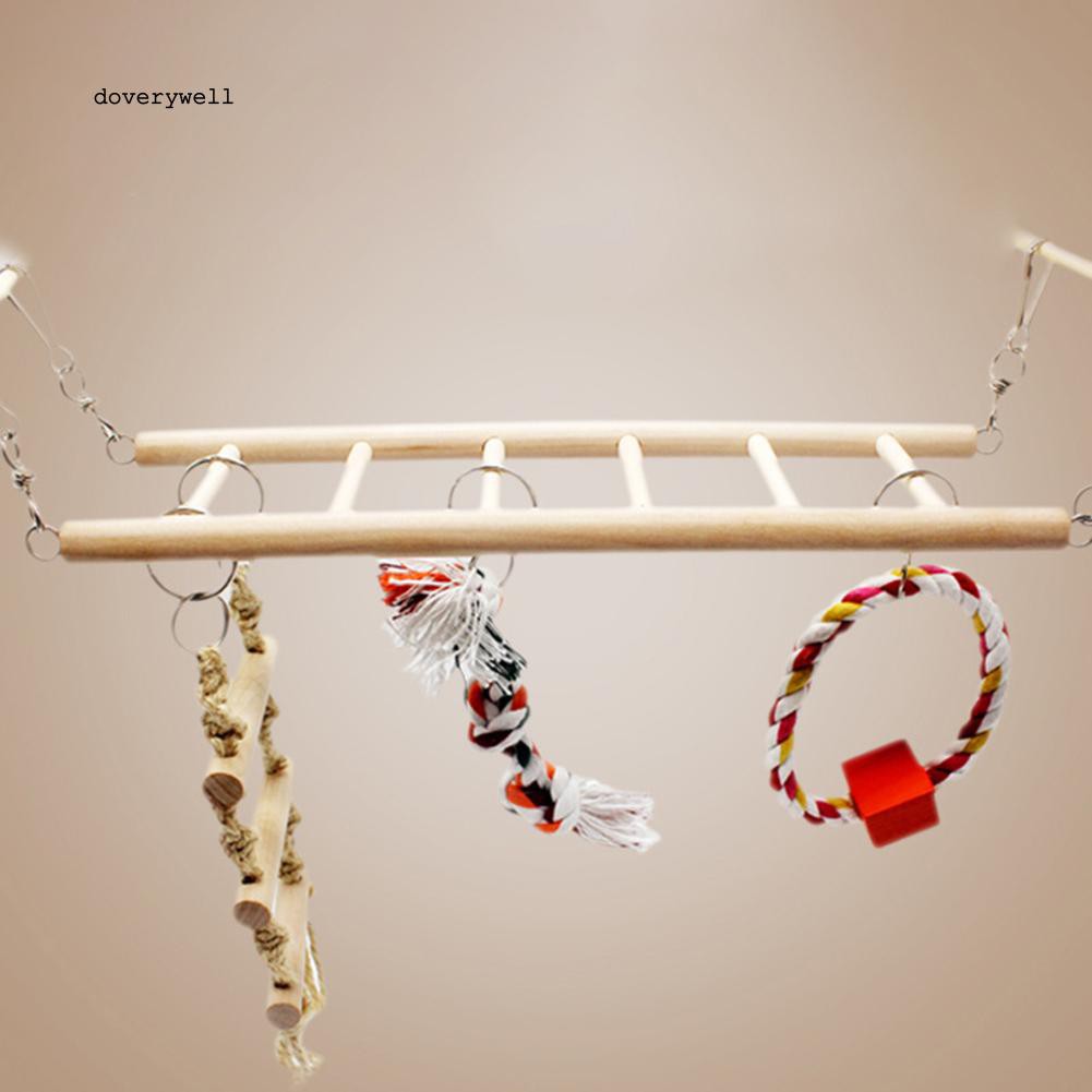 Thang gỗ treo chuồng chim kiểng tạo nơi giải trí