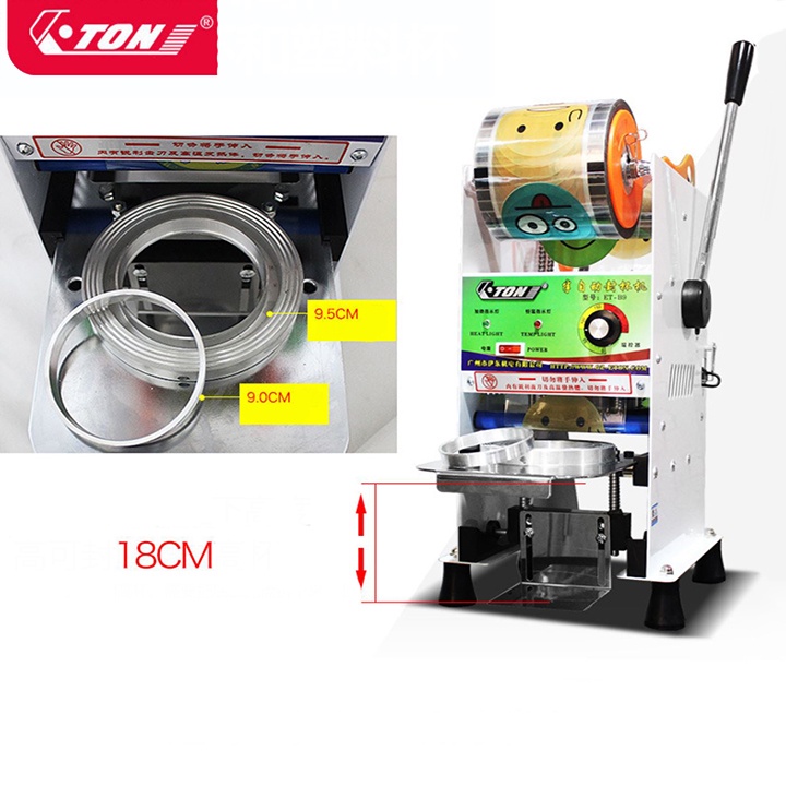 Máy Dập Cốc Bằng Tay, Ép Miệng Ly Tự Động Cuốn Màng Eton ET-B9