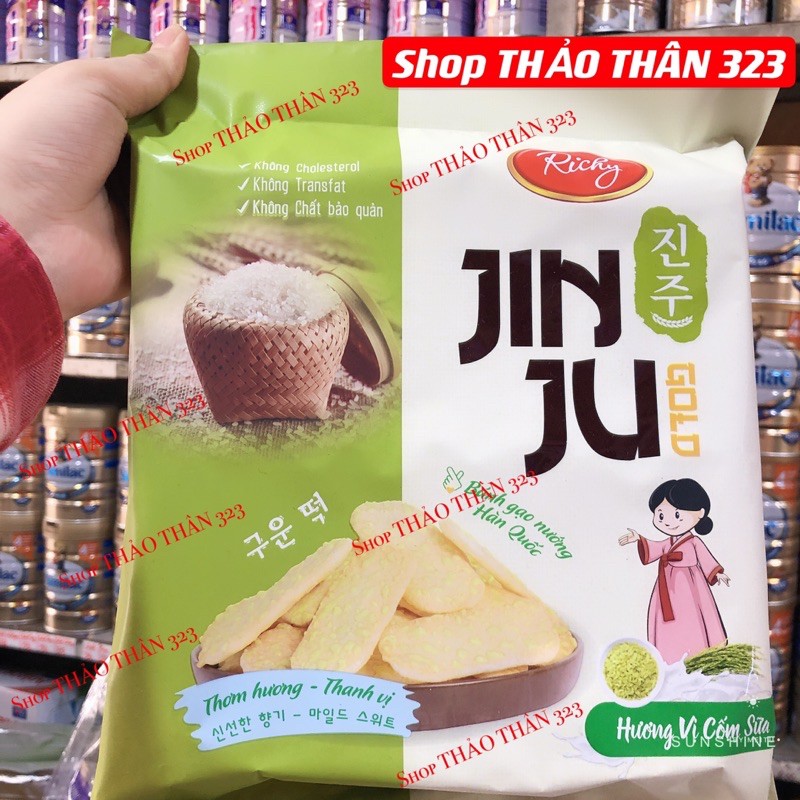 Mới Hot-Bánh Gạo JIN JU Hàn Quốc Hương Cốm Sữa