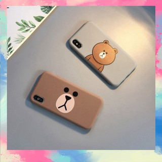 Ốp Lưng Iphone Silicon dẻo bảo vệ máy tốt Gấu Brown - S128