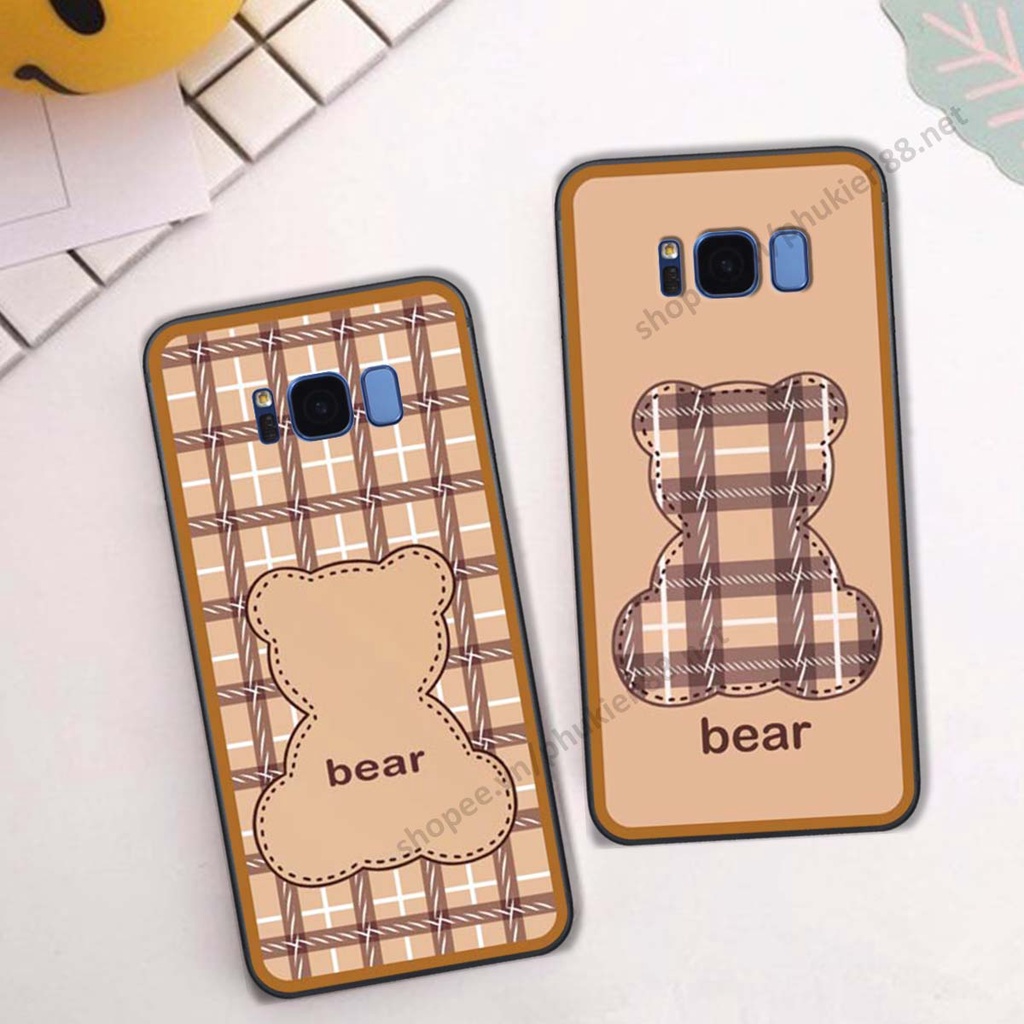 Ốp lưng Samsung S8 / S8 Plus / S8+ ốp điện thoại LineBear, bé tóc xù, hoa siêu đẹp