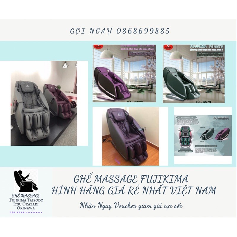 [HOT 2021] Ghế massage liên động tự động massage toàn thân thời thượng quý phái trị liệu Nhật Bản FUJIKIMA FJ-G579