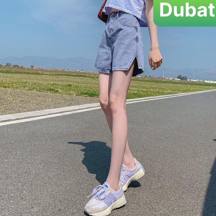 QUẦN SHORT SỌT JEAN LỬNG KIỂU NGỐ NỮ CHẤT BÒ XANH RÁCH MÉP LƯNG CAO NÂNG MÔNG  CAO CẤP MỚI  DB-247 - DUBATI FAS