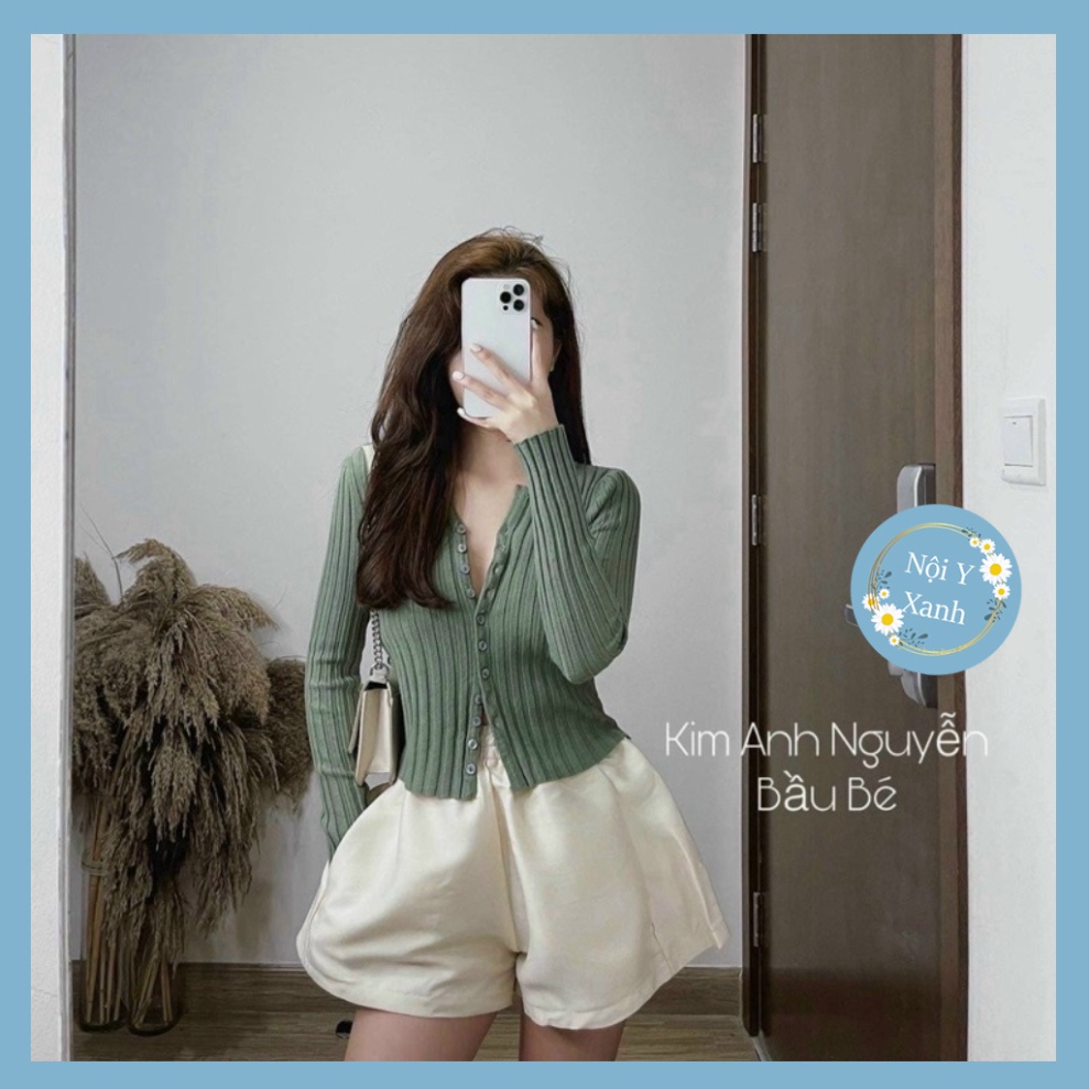 Áo len đũa cài cúc tay dài form ôm giãn nở thiết kế sexy chất len thời thượng A685 noiyxanh hot trend, phom đẹp, chất đẹ