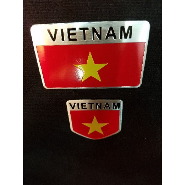 Tem nhôm cờ Việt Nam dán xe trang trí