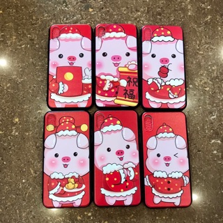 Ốp lưng chú heo chúc tết in nổi